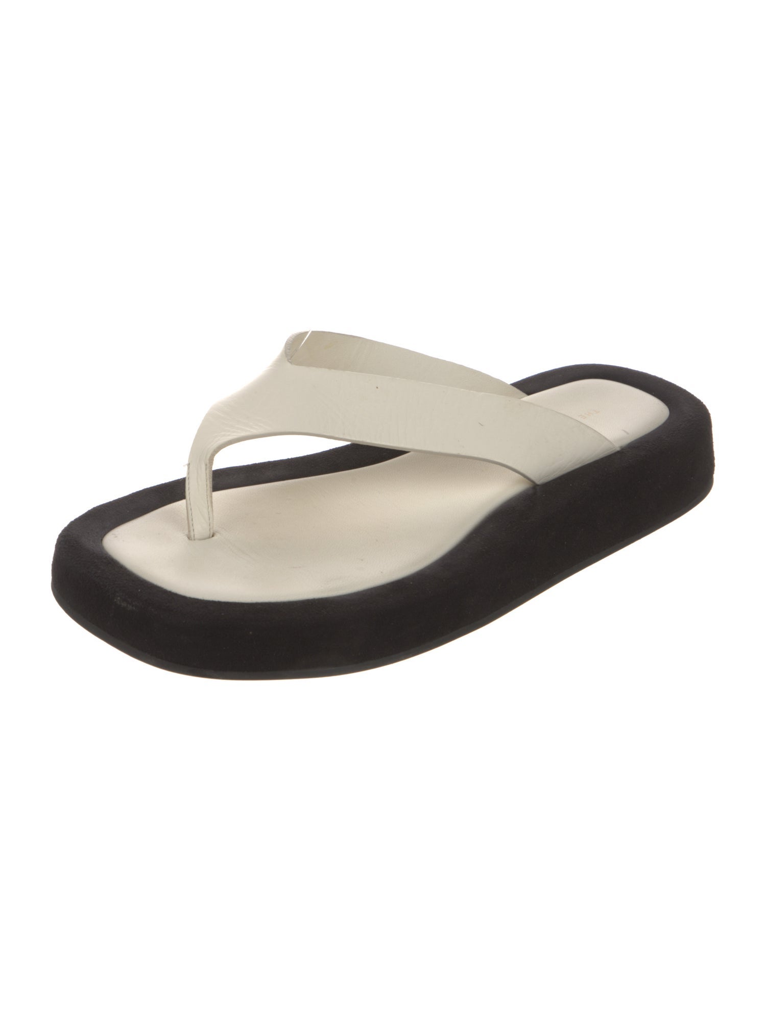 The Row Ginza Leather Flip Flops